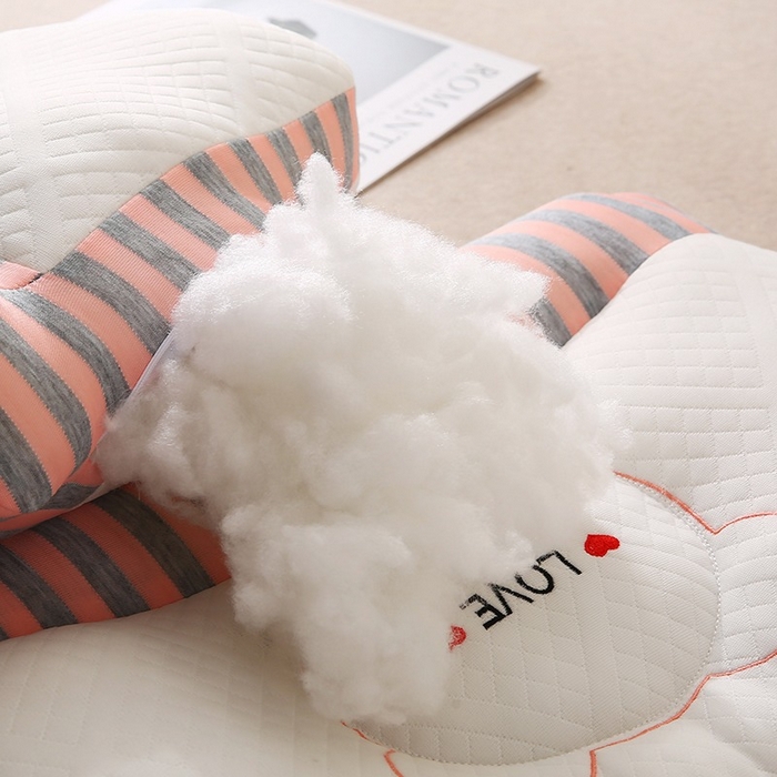 91家纺网 家纺一手货源 找家纺 锦鲤枕芯 2025新款spa情侣护颈枕枕头枕芯 小熊-粉