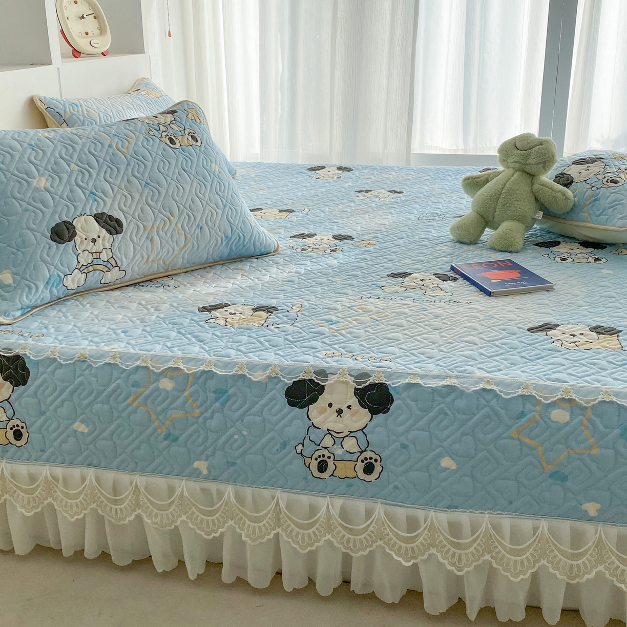 91家纺网 家纺一手货源 找家纺 （总）一电 2026新款定做纯棉榻榻米床盖 防滑A类四季通用夹棉炕罩 软垫大炕专用床单