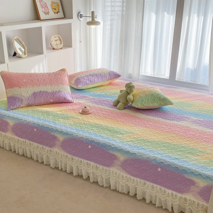 91家纺网 家纺一手货源 找家纺 （总）一电 2026新款定做纯棉榻榻米床盖 防滑A类四季通用夹棉炕罩 软垫大炕专用床单