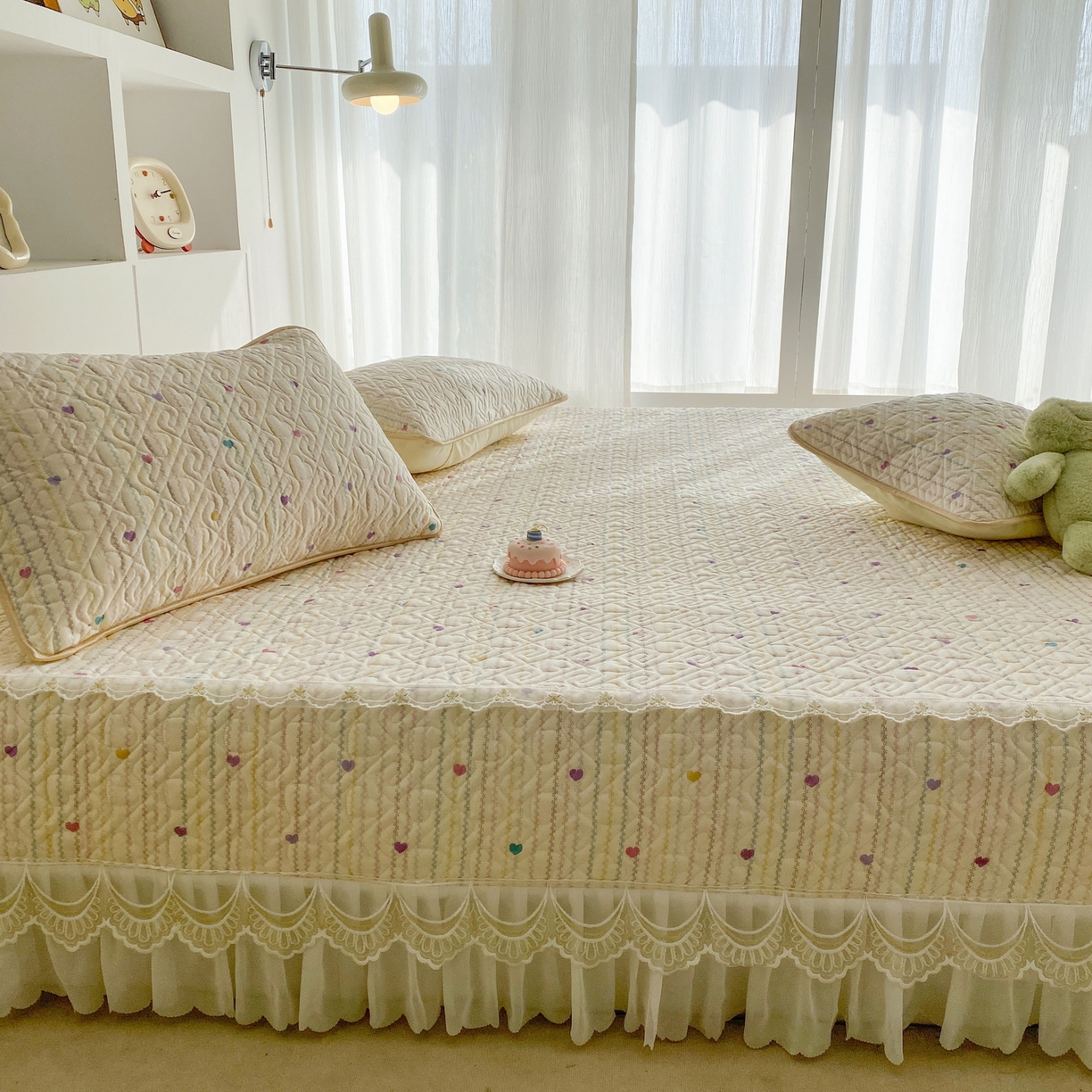 91家纺网 家纺一手货源 找家纺 一电 2026新款定做纯棉榻榻米床盖 防滑A类四季通用夹棉炕罩 软垫大炕专用床单 彩色心情