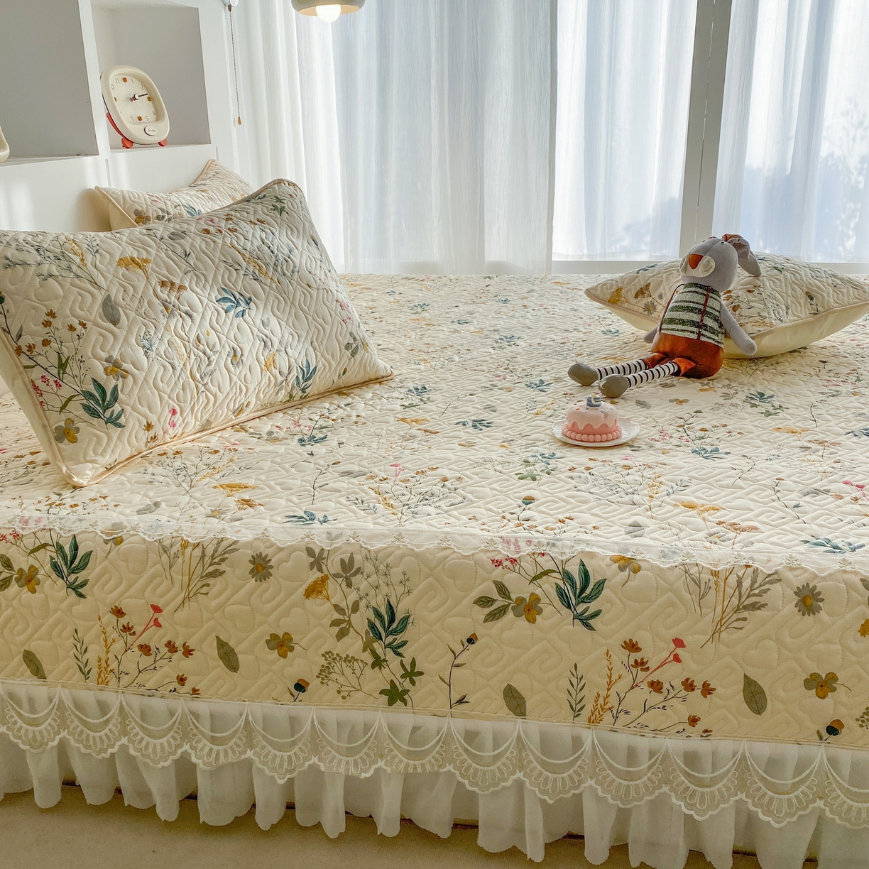 91家纺网 家纺一手货源 找家纺 一电 2026新款定做纯棉榻榻米床盖 防滑A类四季通用夹棉炕罩 软垫大炕专用床单 东篱