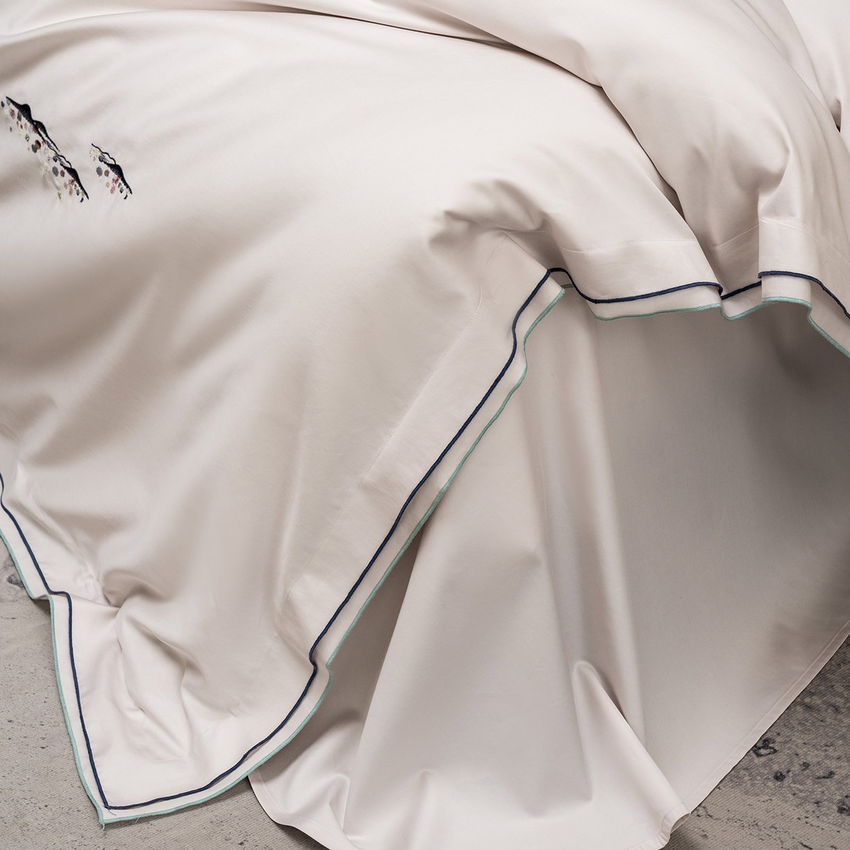 91家纺网 家纺一手货源 找家纺 涞澳家纺 2025新款埃及长绒棉四件套-格雾 格雾-浅米灰