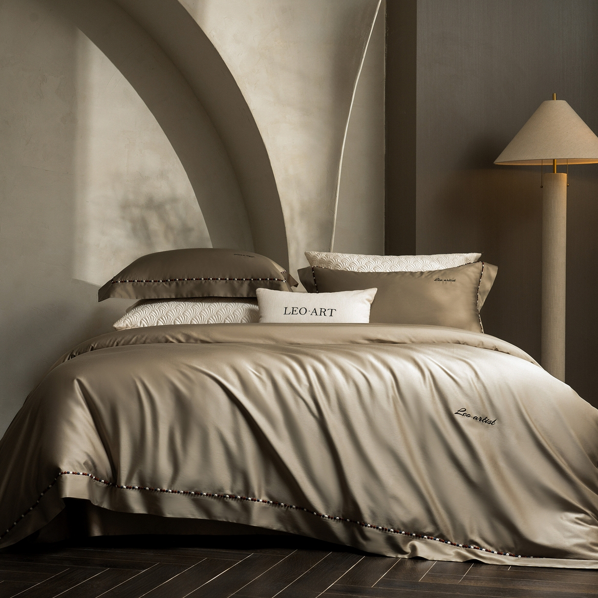 91家纺网 家纺一手货源 找家纺 （总）涞澳家纺 2025新款埃及长绒棉四件套-皙光