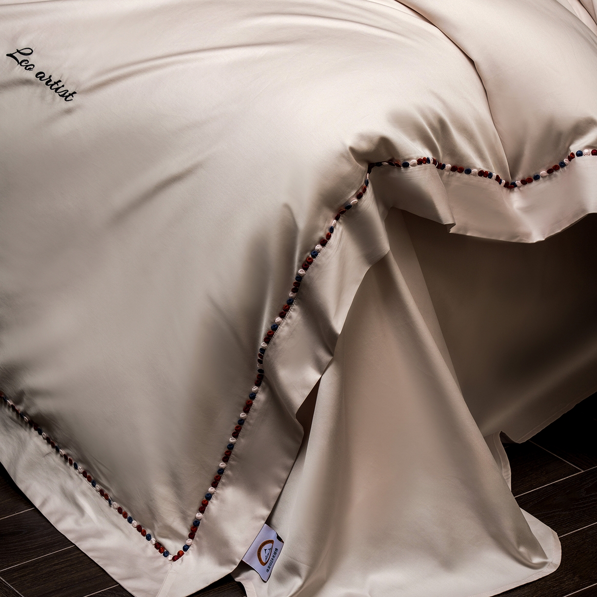 91家纺网 家纺一手货源 找家纺 涞澳家纺 2025新款埃及长绒棉四件套-皙光 皙光-浅米灰