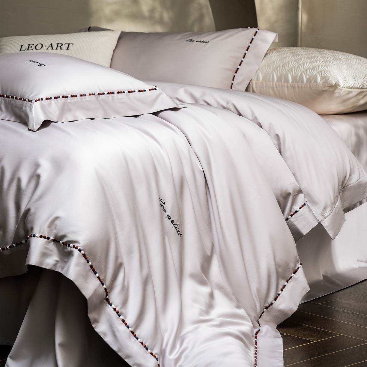 91家纺网 家纺一手货源 找家纺 （总）涞澳家纺 2025新款埃及长绒棉四件套-皙光