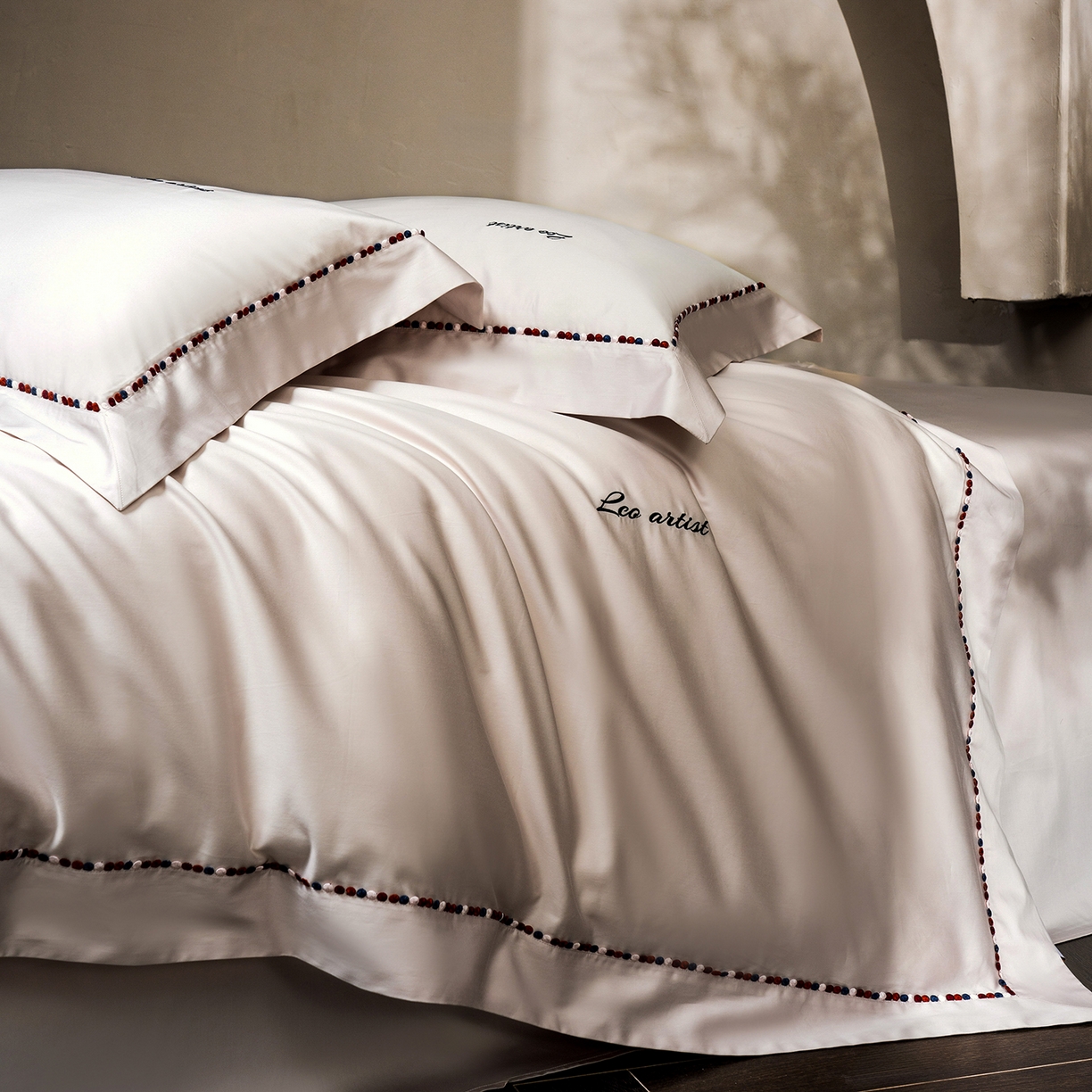 91家纺网 家纺一手货源 找家纺 涞澳家纺 2025新款埃及长绒棉四件套-皙光 皙光-浅米灰