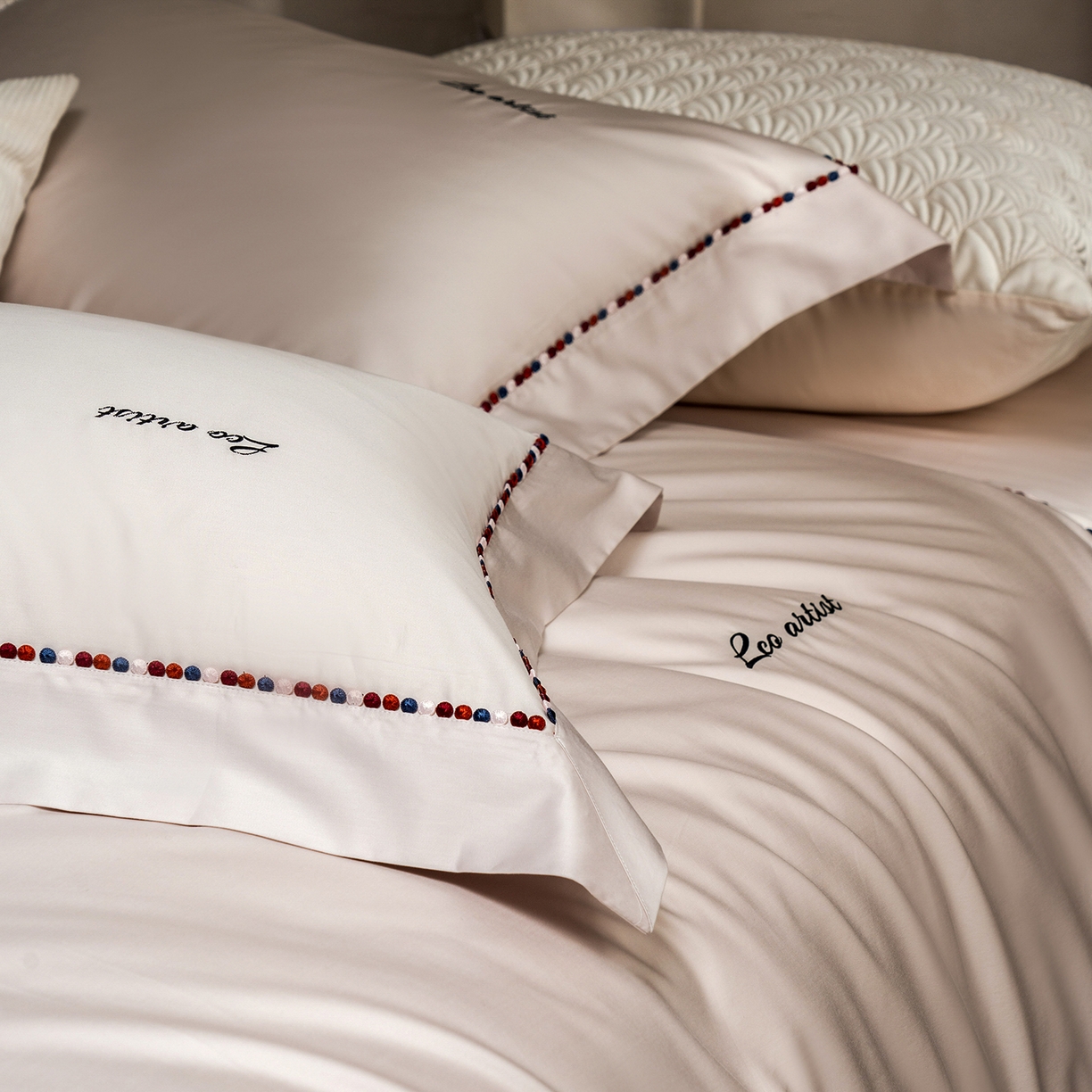 91家纺网 家纺一手货源 找家纺 涞澳家纺 2025新款埃及长绒棉四件套-皙光 皙光-浅米灰