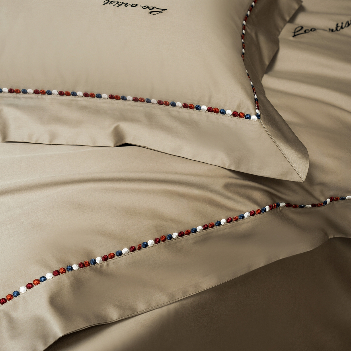 91家纺网 家纺一手货源 找家纺 涞澳家纺 2025新款埃及长绒棉四件套-皙光 皙光-卡其灰