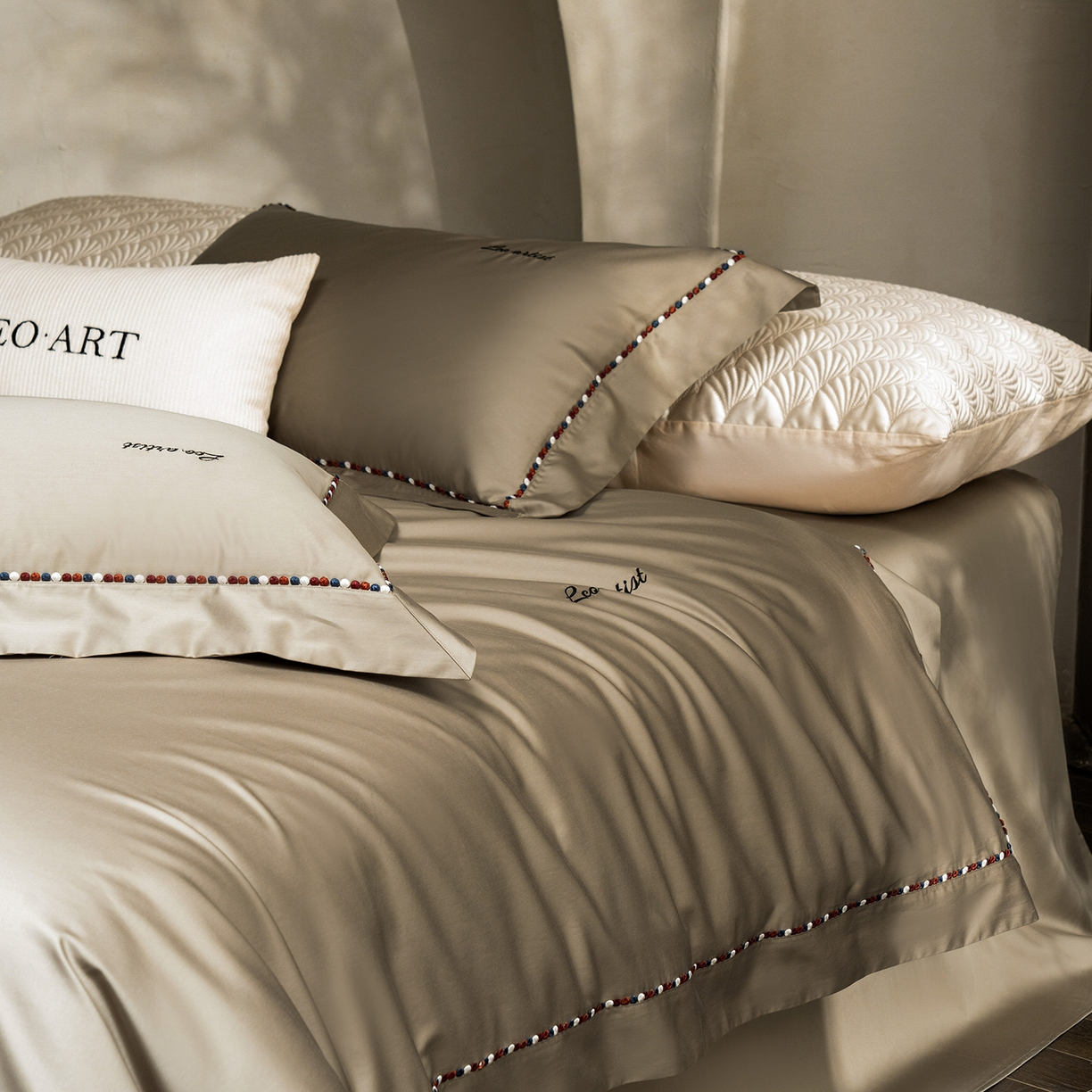 91家纺网 家纺一手货源 找家纺 （总）涞澳家纺 2025新款埃及长绒棉四件套-皙光