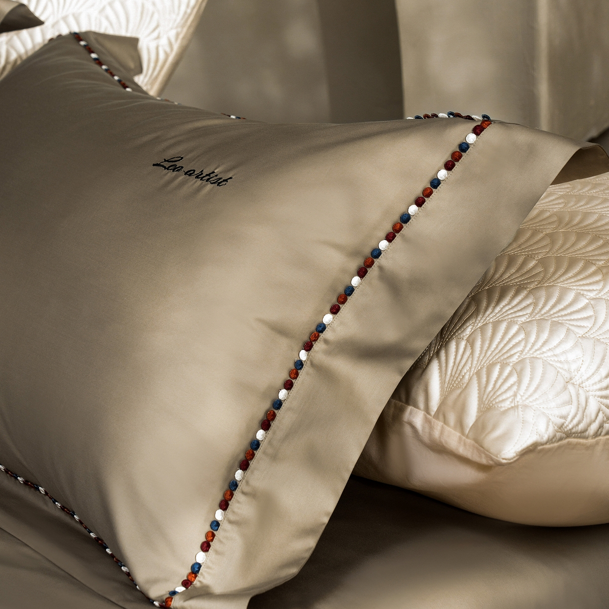 91家纺网 家纺一手货源 找家纺 涞澳家纺 2025新款埃及长绒棉四件套-皙光 皙光-卡其灰