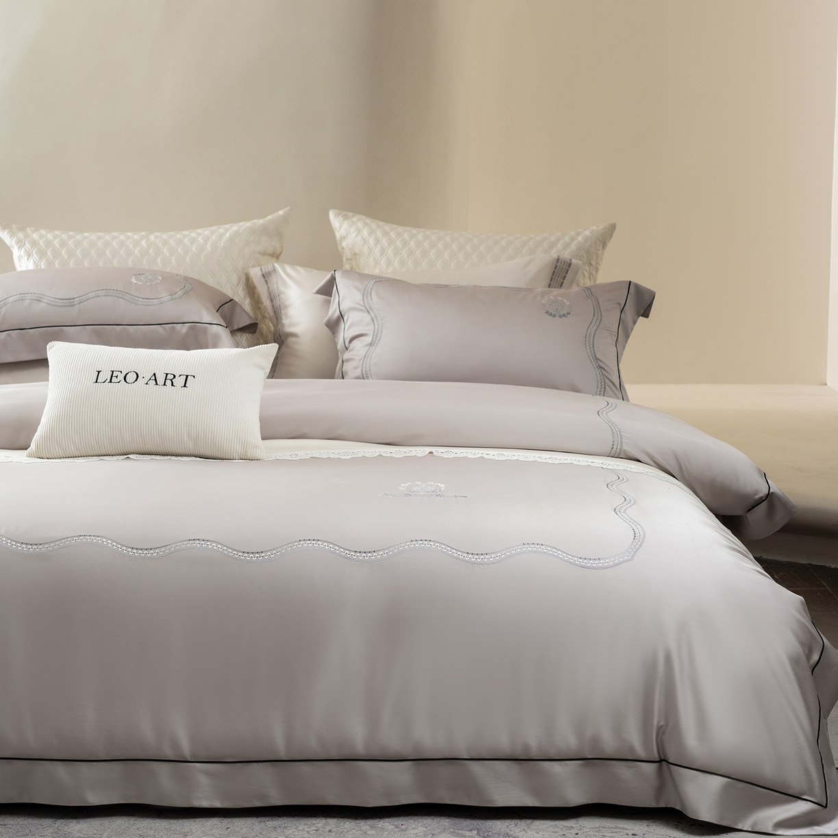 91家纺网 家纺一手货源 找家纺 （总）涞澳家纺 2025新款东帝兴岚雾四件套-椿禾