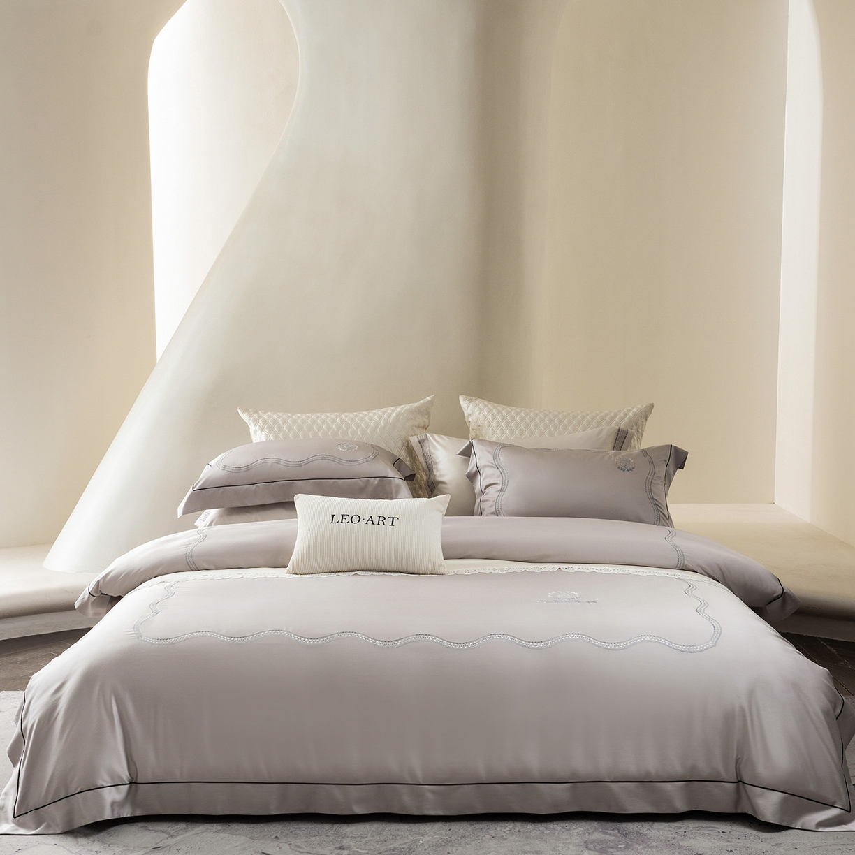 91家纺网 家纺一手货源 找家纺 （总）涞澳家纺 2025新款东帝兴岚雾四件套-椿禾