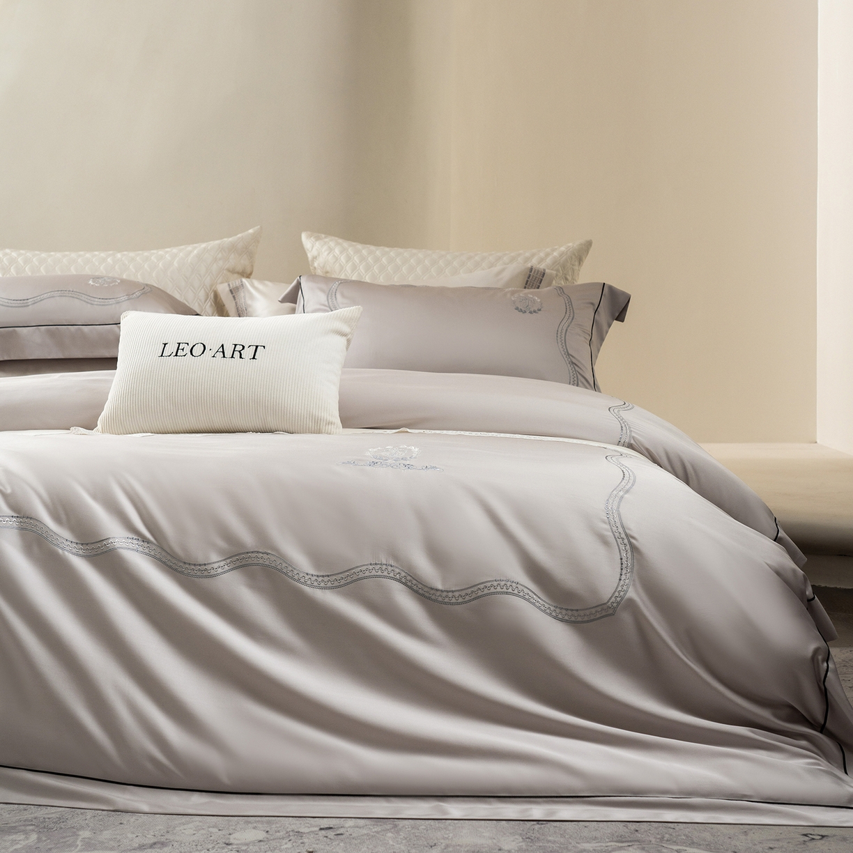 91家纺网 家纺一手货源 找家纺 （总）涞澳家纺 2025新款东帝兴岚雾四件套-椿禾