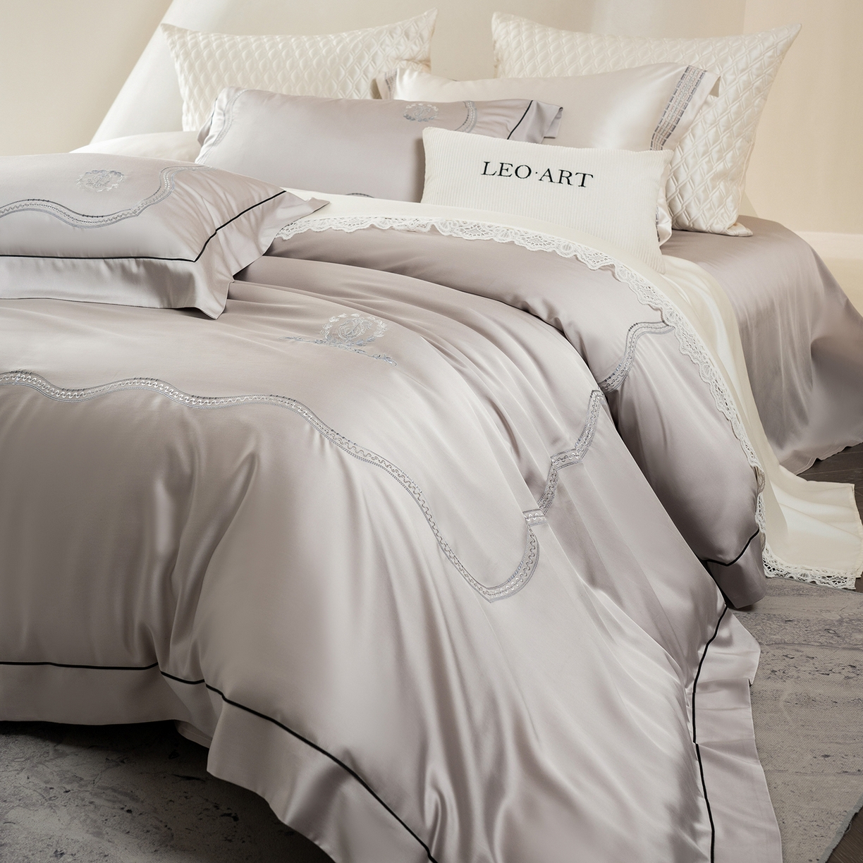 91家纺网 家纺一手货源 找家纺 （总）涞澳家纺 2025新款东帝兴岚雾四件套-椿禾