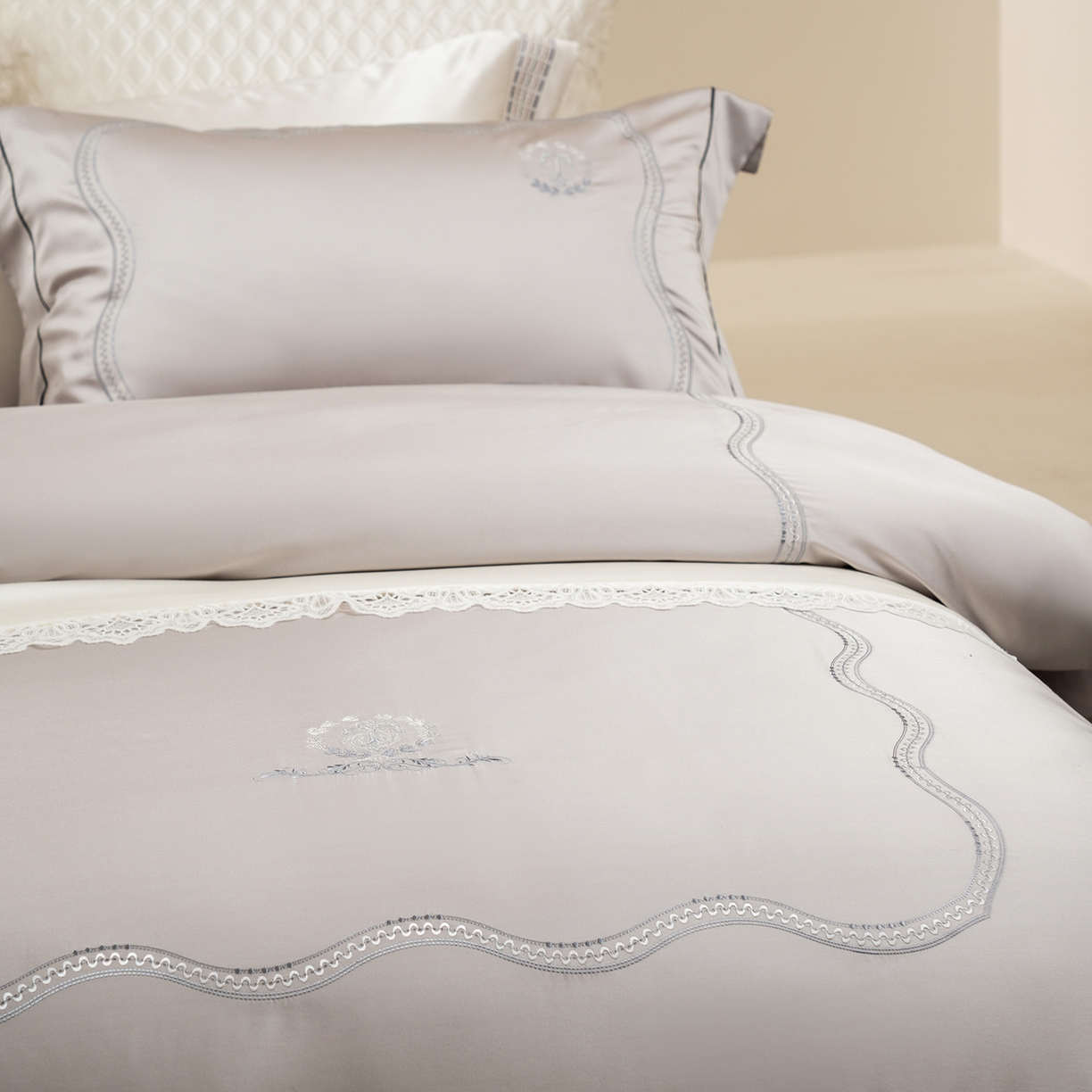 91家纺网 家纺一手货源 找家纺 涞澳家纺 2025新款东帝兴岚雾四件套-椿禾 椿禾-灰