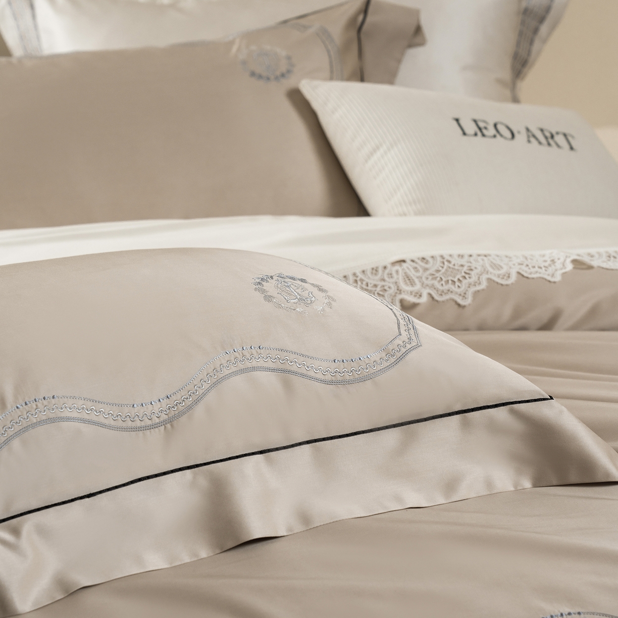 91家纺网 家纺一手货源 找家纺 涞澳家纺 2025新款东帝兴岚雾四件套-椿禾 椿禾-乳褐