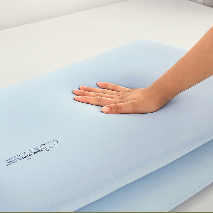 91家纺网 家纺一手货源 找家纺 明星枕业 2025新款零压慢回弹枕头枕芯儿童枕云朵记忆枕学生枕枕头枕芯 云朵记忆枕-蓝色