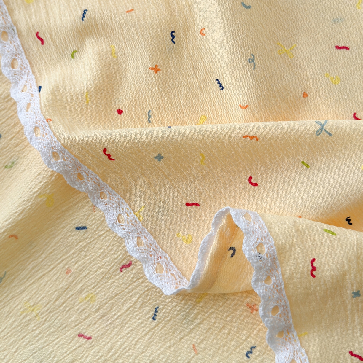 91家纺网 家纺一手货源 找家纺 沐芷 2026 【提供买家秀】A类白花边床单单件 单人双人床单三件套 冰淇淋