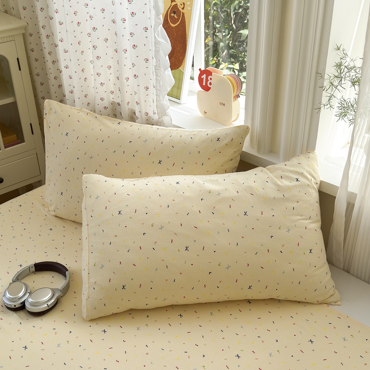 91家纺网 家纺一手货源 找家纺 沐芷 2026 【提供买家秀】A类白花边床单单件 单人双人床单三件套 冰淇淋