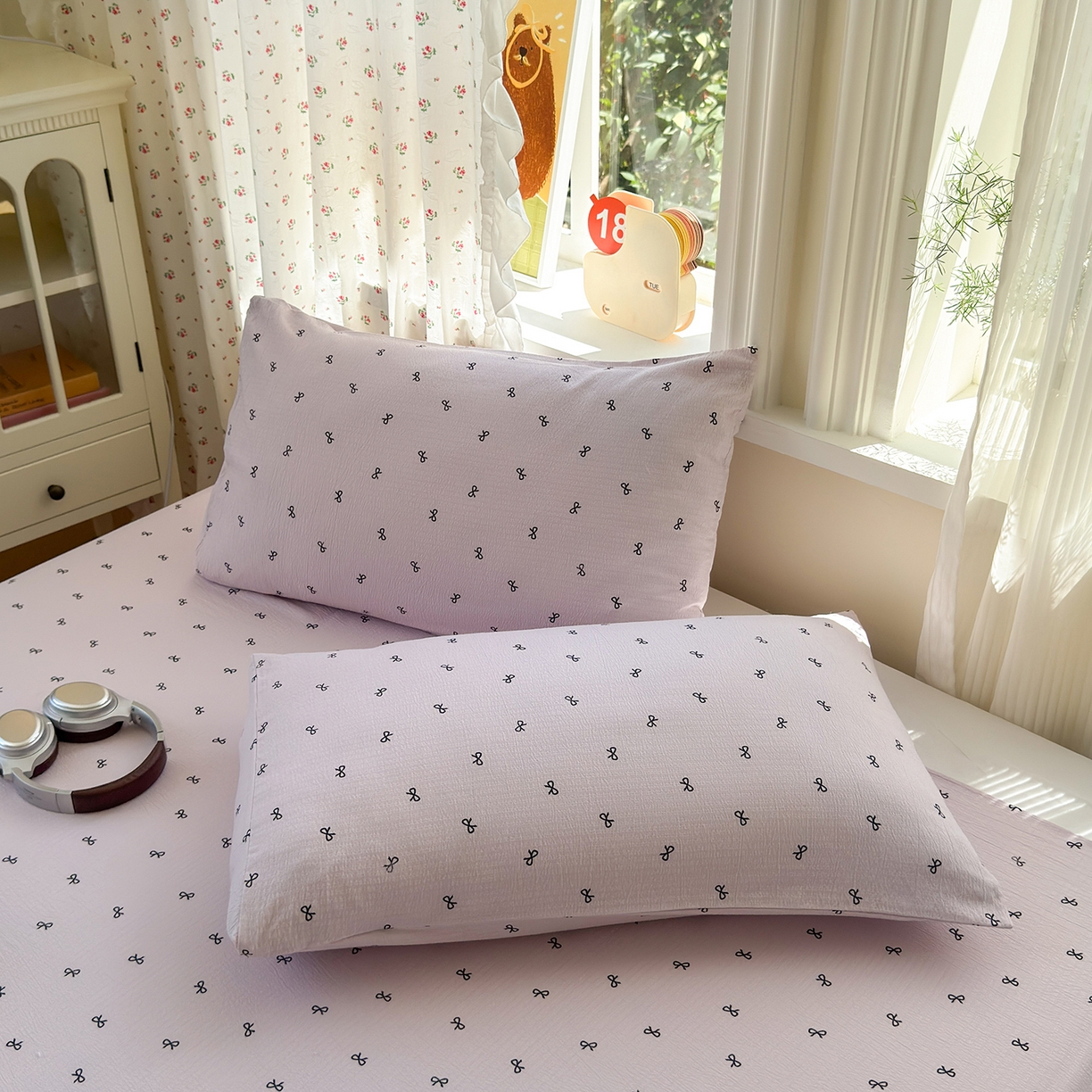 91家纺网 家纺一手货源 找家纺 沐芷 2026 【提供买家秀】A类白花边床单单件 单人双人床单三件套 小紫情调