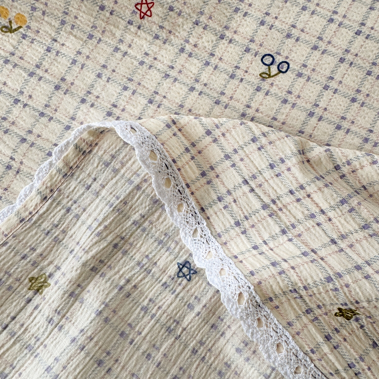 91家纺网 家纺一手货源 找家纺 沐芷 2026 【提供买家秀】A类白花边床单单件 单人双人床单三件套 郁见