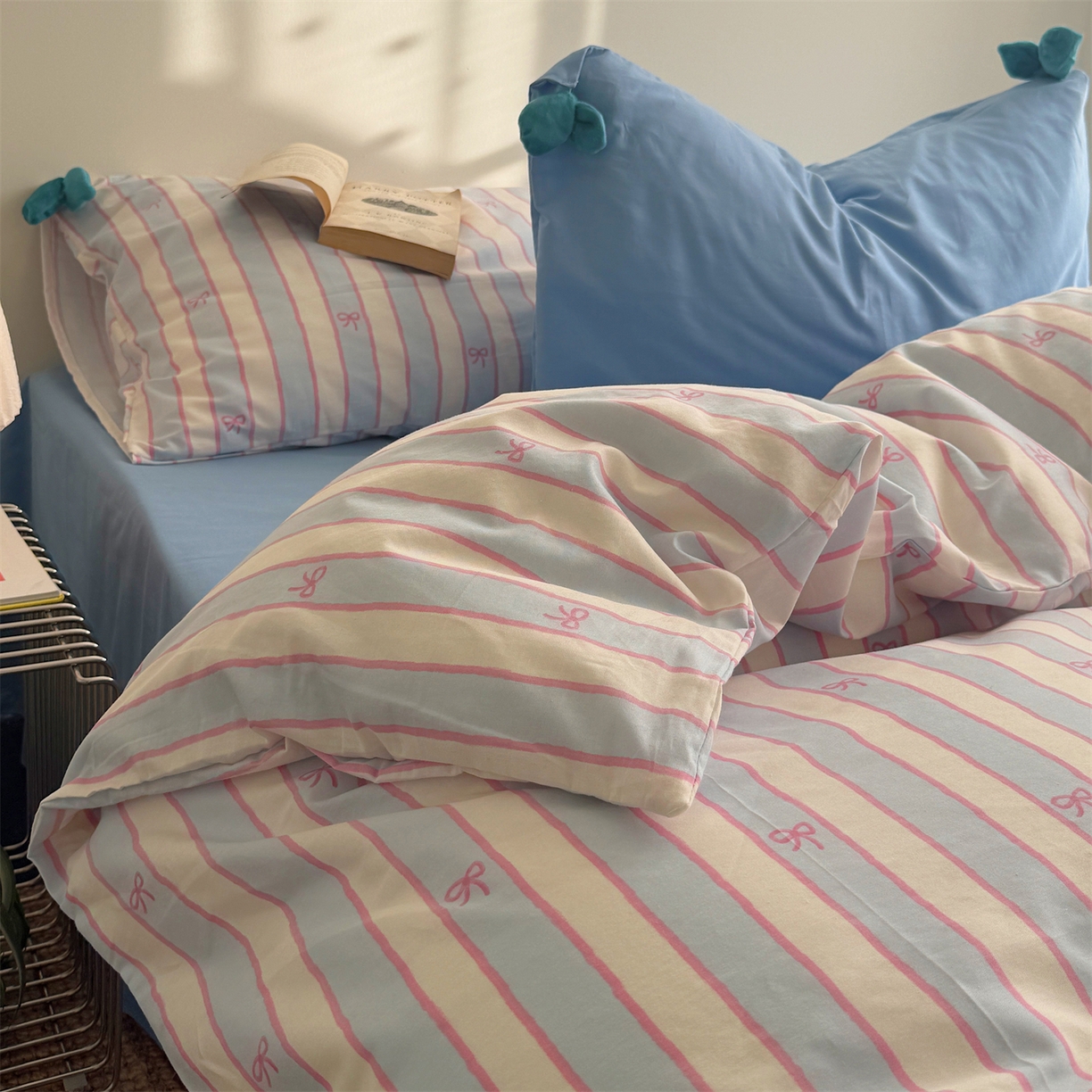 91家纺网 家纺一手货源 找家纺 （总）三朵家纺 2026新款13070可爱INS风全棉四件套