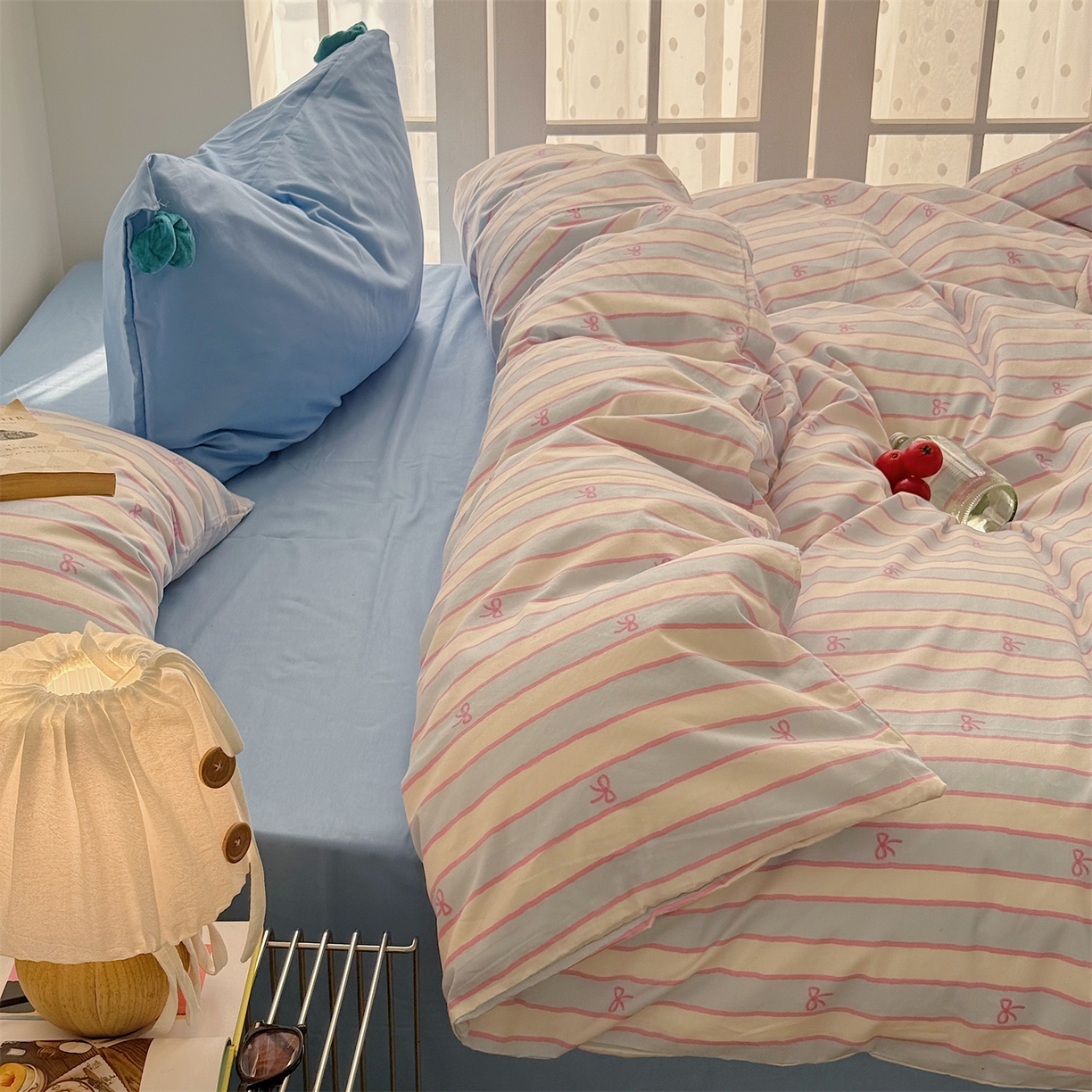 91家纺网 家纺一手货源 找家纺 （总）三朵家纺 2026新款13070可爱INS风全棉四件套