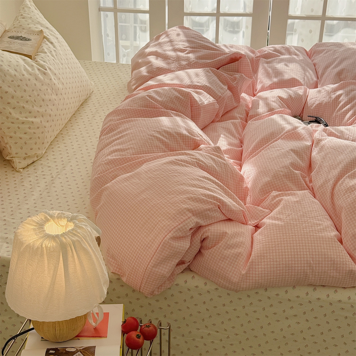 91家纺网 家纺一手货源 找家纺 三朵家纺 2026新款水洗棉碎花INS博主风混搭全棉四件套 莫里