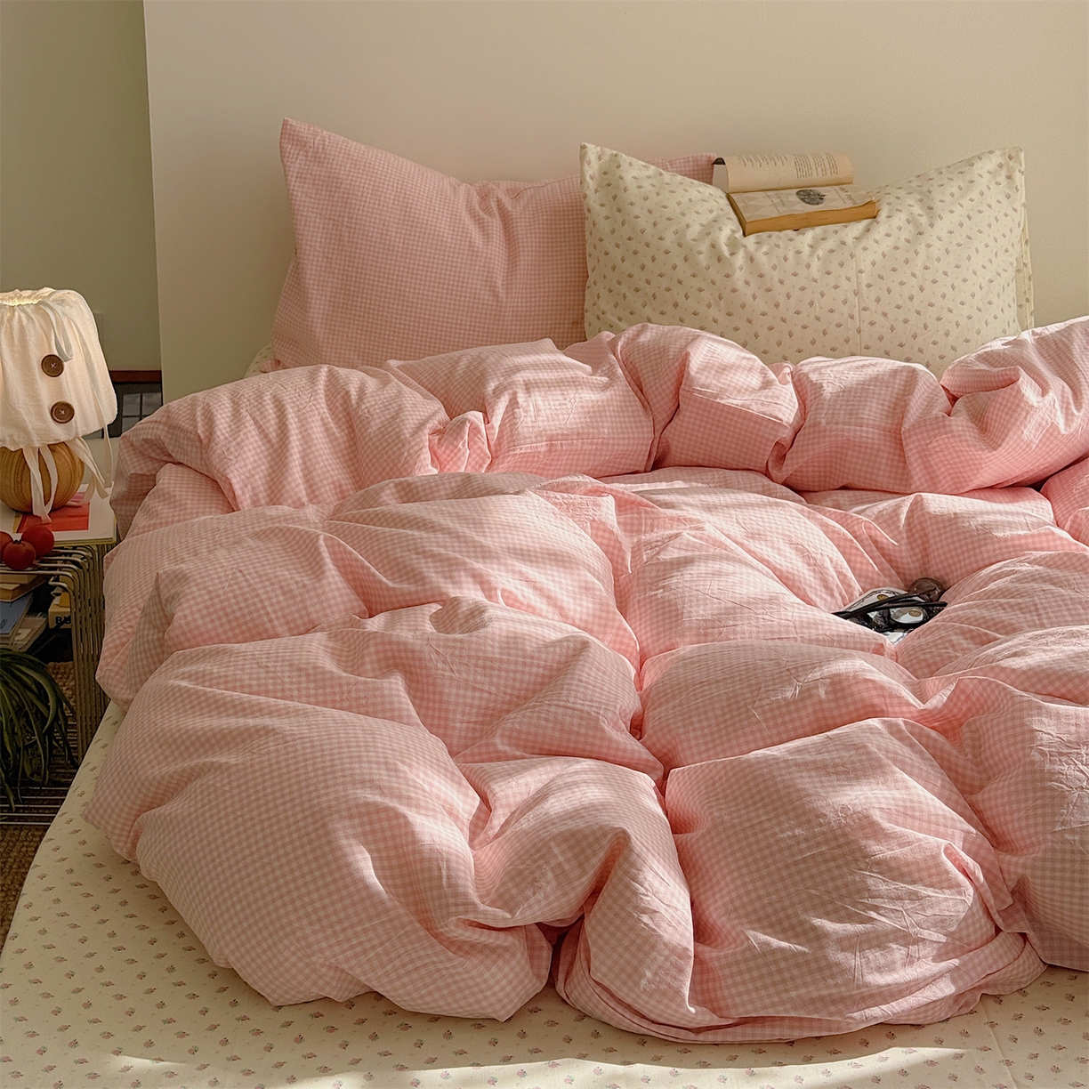 三朵家纺 2026新款水洗棉碎花INS博主风混搭全棉四件套 莫里