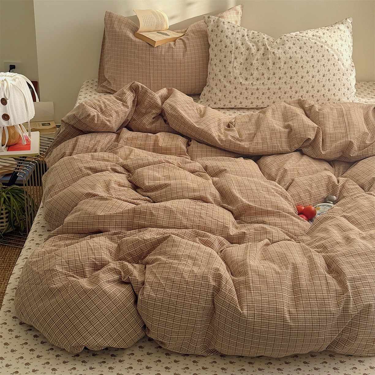 91家纺网 家纺一手货源 找家纺 （总）三朵家纺 2026新款水洗棉碎花INS博主风混搭全棉四件套