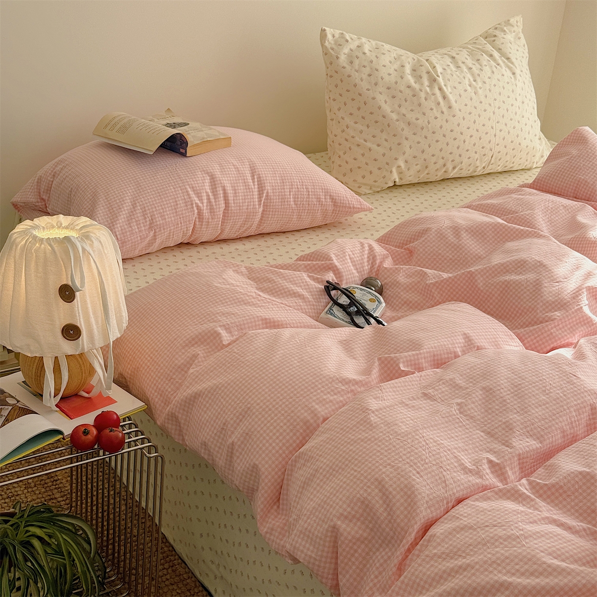 91家纺网 家纺一手货源 找家纺 三朵家纺 2026新款水洗棉碎花INS博主风混搭全棉四件套 莫里