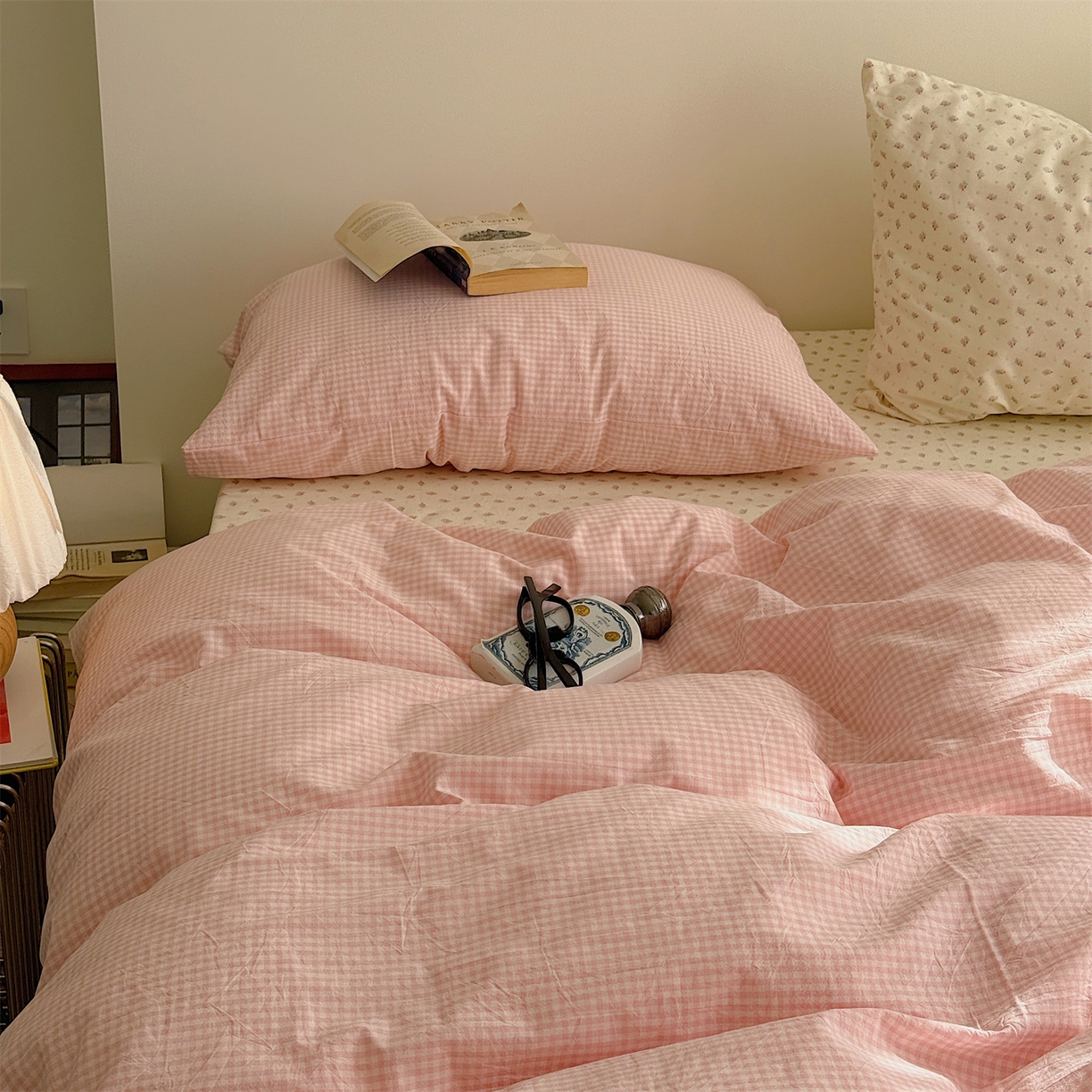 91家纺网 家纺一手货源 找家纺 三朵家纺 2026新款水洗棉碎花INS博主风混搭全棉四件套 莫里