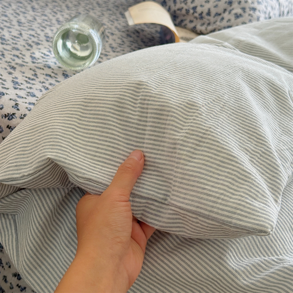 91家纺网 家纺一手货源 找家纺 三朵家纺 2026新款水洗棉碎花INS博主风混搭全棉四件套 南乔