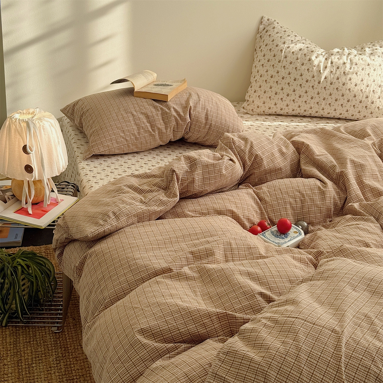 91家纺网 家纺一手货源 找家纺 （总）三朵家纺 2026新款水洗棉碎花INS博主风混搭全棉四件套