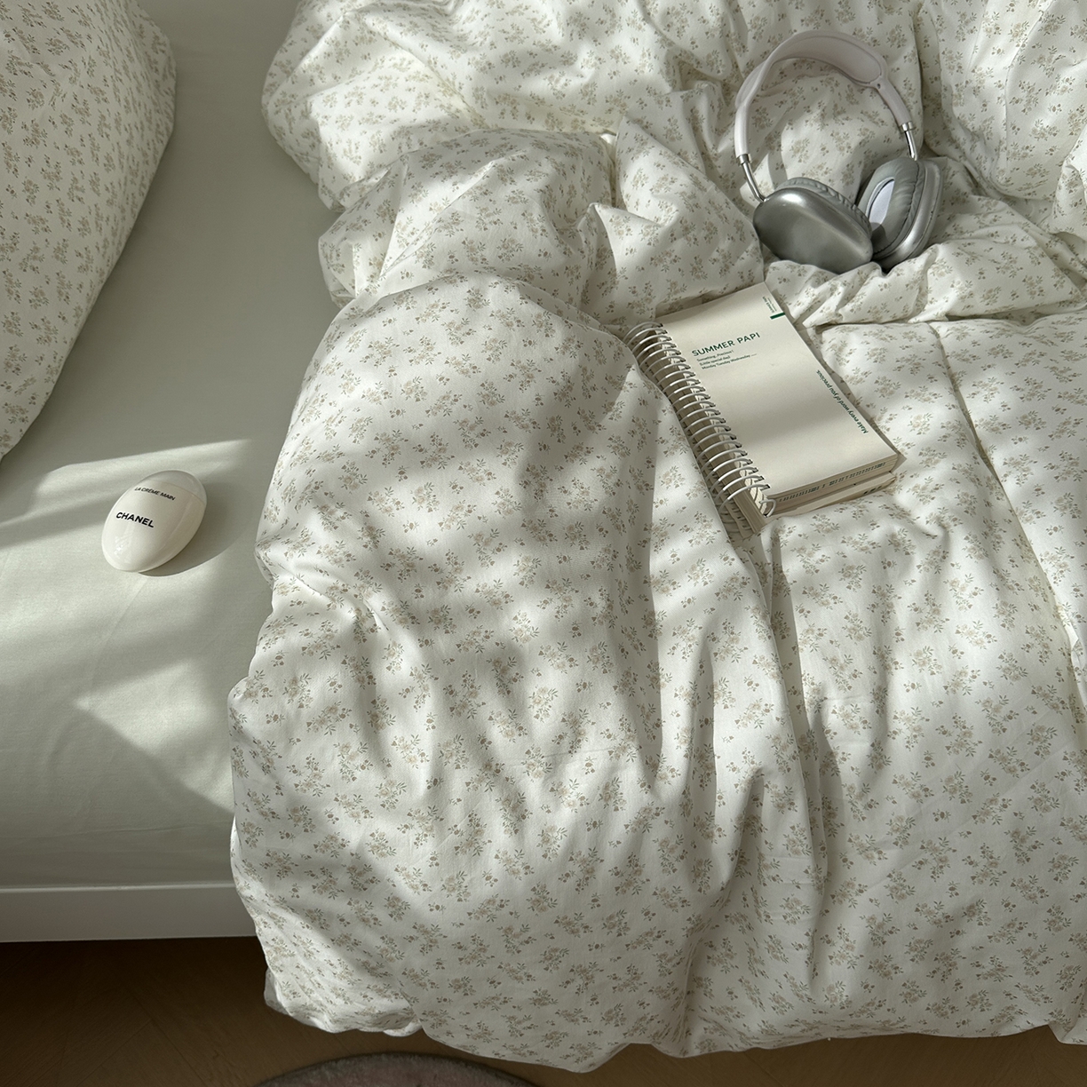 91家纺网 家纺一手货源 找家纺 尺素 2026新款纯棉卡通ins风四件套可爱少女风全棉被套纯色1.8床笠加大床单学生1.2三件套 清梦--冰沙绿