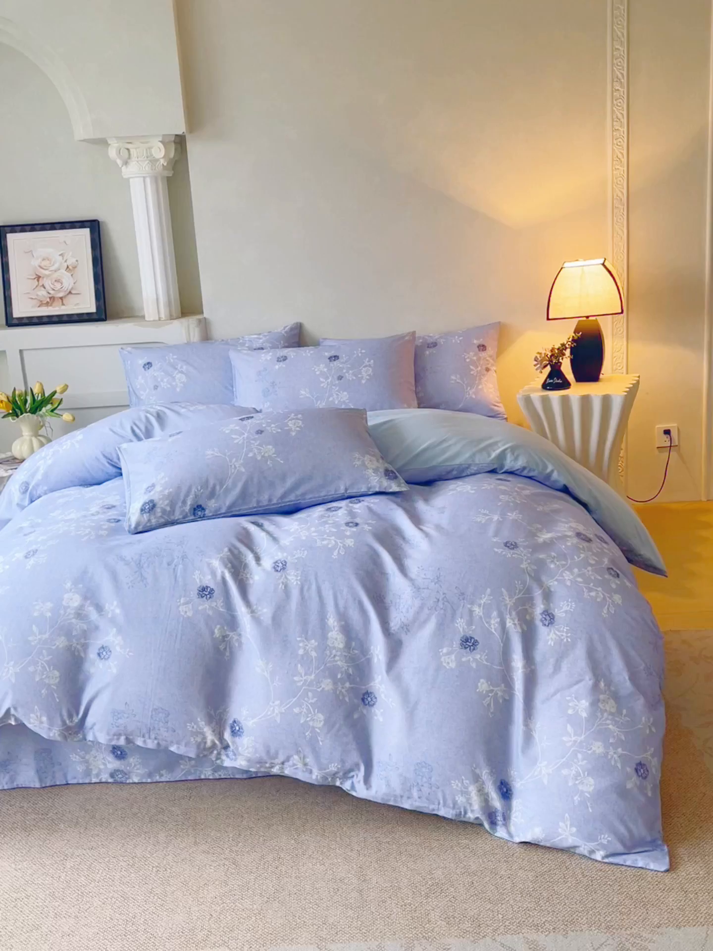 91家纺网 家纺一手货源 找家纺 （总）金鑫汇家纺 2026新款全棉印花小清新四件套系列-可露丽