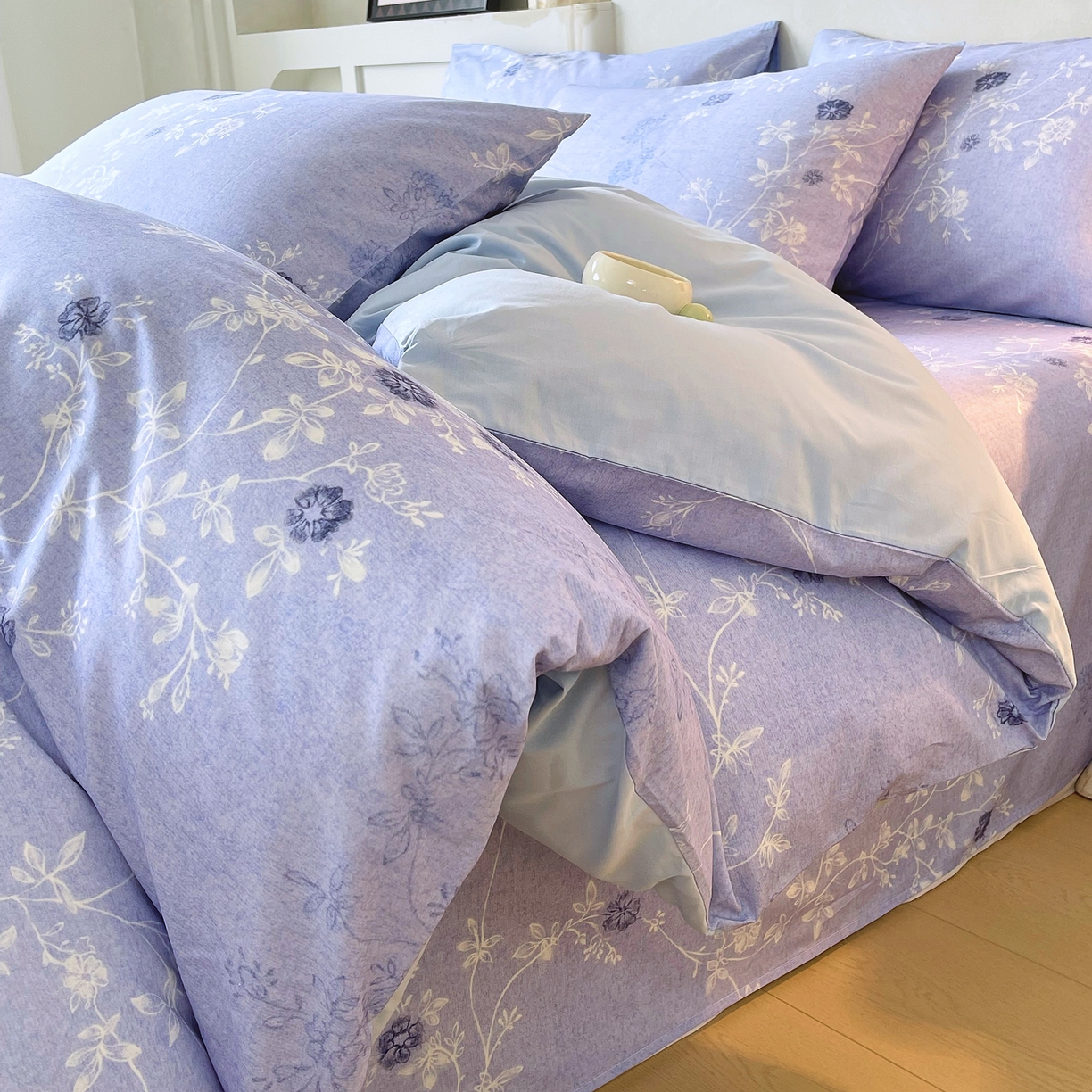 91家纺网 家纺一手货源 找家纺 （总）金鑫汇家纺 2026新款全棉印花小清新单品被套系列-可露丽