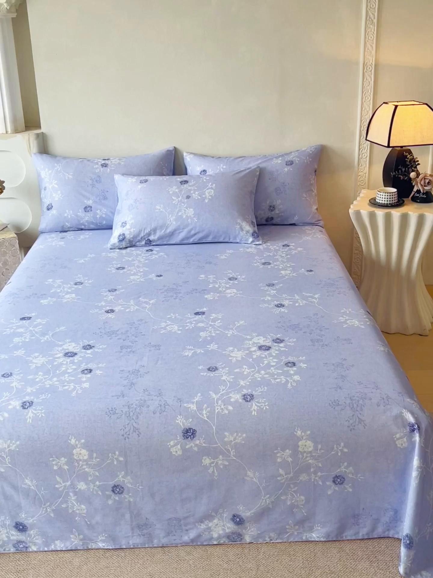 91家纺网 家纺一手货源 找家纺 （总）金鑫汇家纺 2026新款全棉印花小清新单品床单系列-可露丽