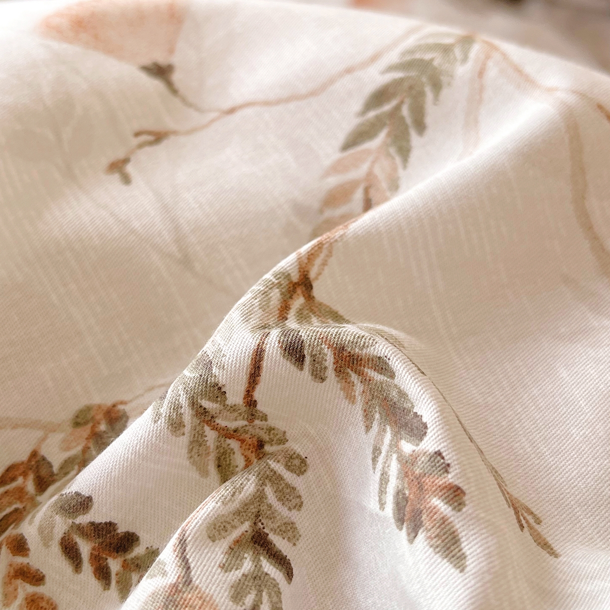 91家纺网 家纺一手货源 找家纺 金鑫汇家纺 2026新款全棉印花小清新单品床单系列-可露丽 月下花影-桔