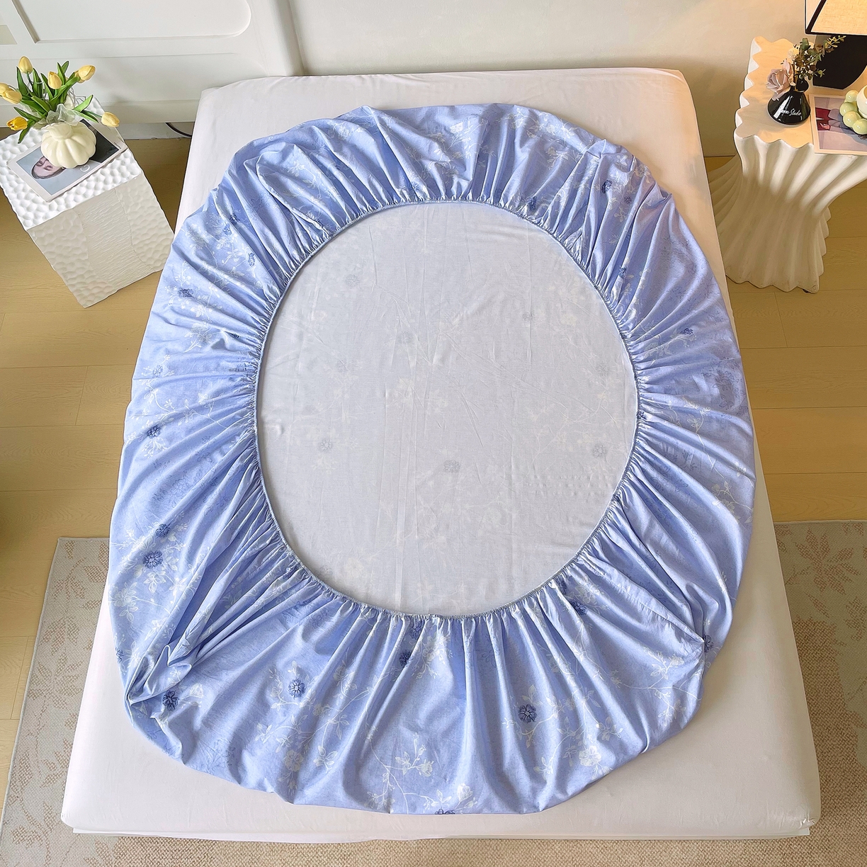 91家纺网 家纺一手货源 找家纺 （总）金鑫汇家纺 2026新款全棉印花小清新单品床笠系列-可露丽