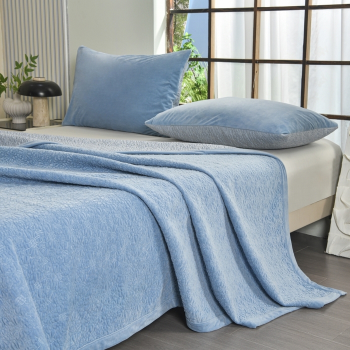 91家纺网 家纺一手货源 找家纺 （总）源舜家纺 2025新款天丝棉婴儿绒双面单床盖