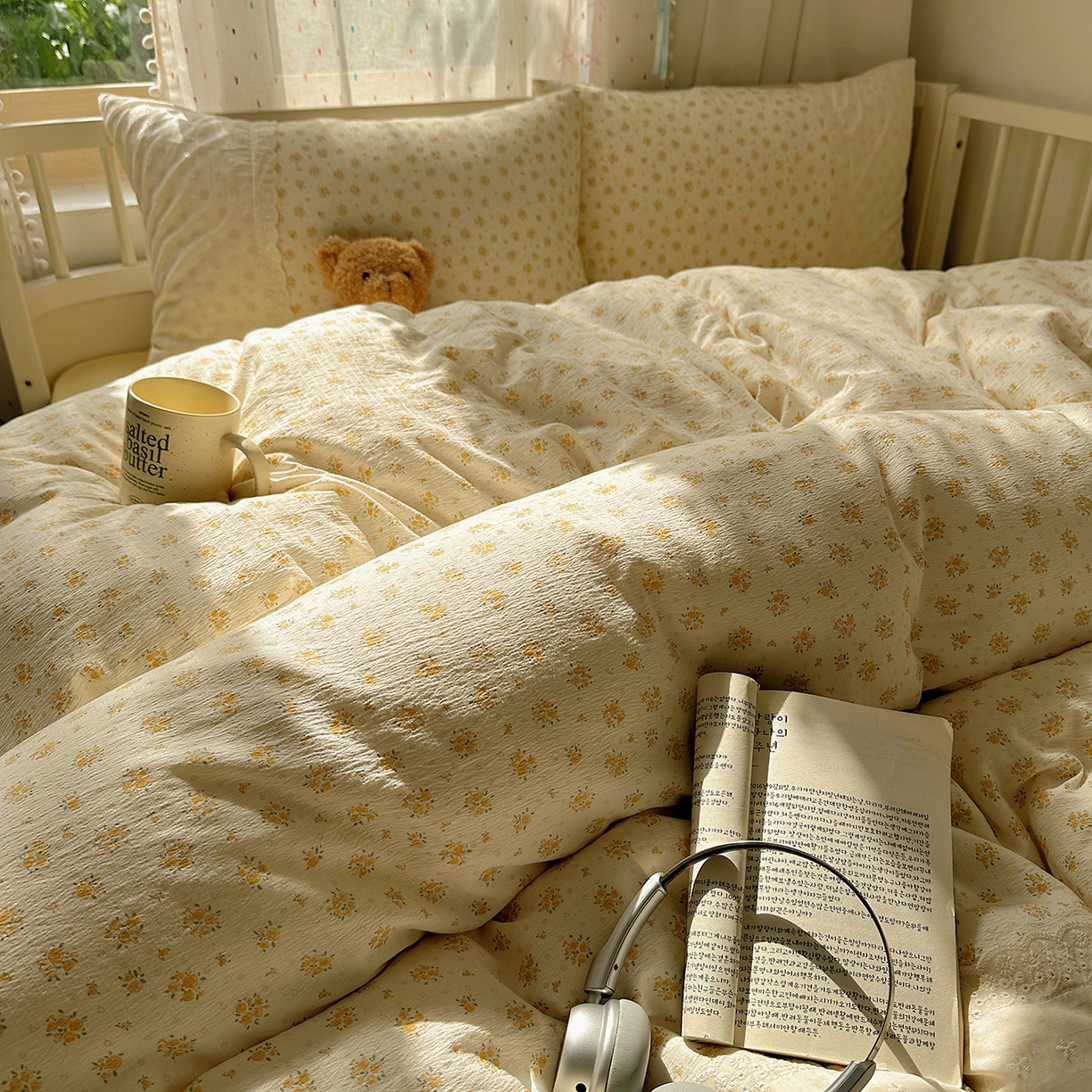 91家纺网 家纺一手货源 找家纺 （总）沐芷 2026 【提供买家秀】宽花边四件套公主风A类双层纱床上用品三件套被套床笠