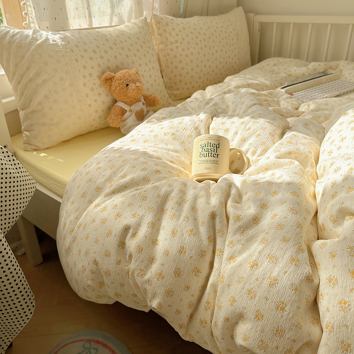 91家纺网 家纺一手货源 找家纺 （总）沐芷 2026 【提供买家秀】宽花边四件套公主风A类双层纱床上用品三件套被套床笠