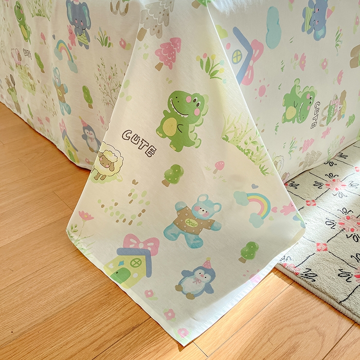 91家纺网 家纺一手货源 找家纺 （总）花梦欣 2026新款全棉印花系列简约卡通款单被套