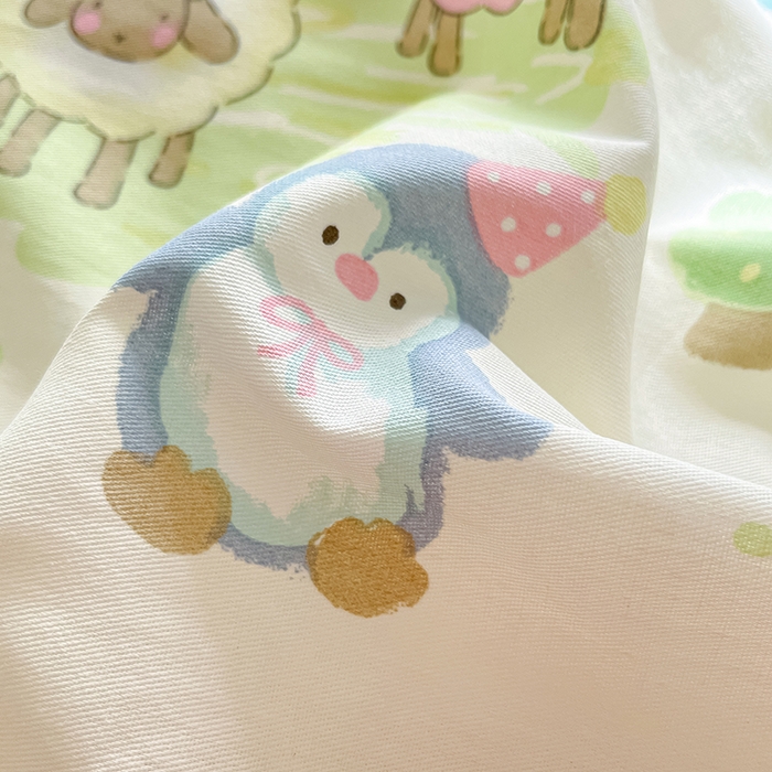 91家纺网 家纺一手货源 找家纺 （总）花梦欣 2026新款全棉印花系列简约卡通款单被套