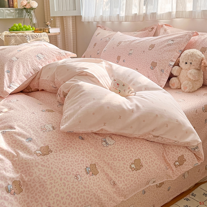 91家纺网 家纺一手货源 找家纺 （总）花梦欣 2026新款全棉印花系列简约卡通款单被套