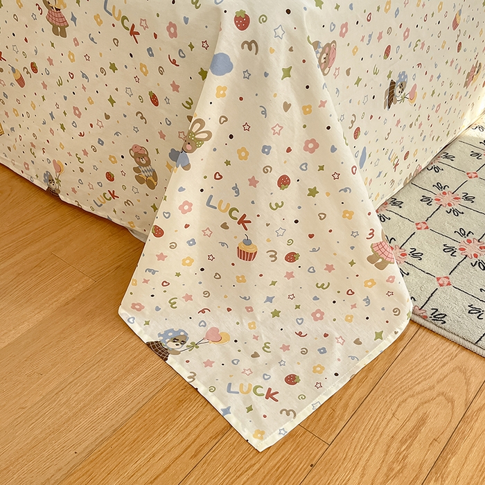 91家纺网 家纺一手货源 找家纺 花梦欣 2026新款全棉印花系列简约卡通款单被套 都市熊仔