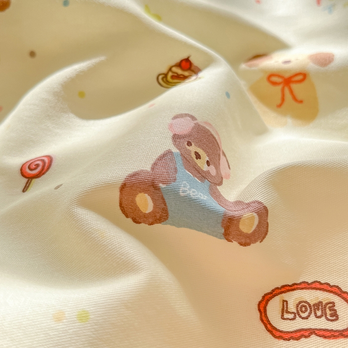 91家纺网 家纺一手货源 找家纺 花梦欣 2026新款全棉印花系列简约卡通款单被套 韩系小萌物