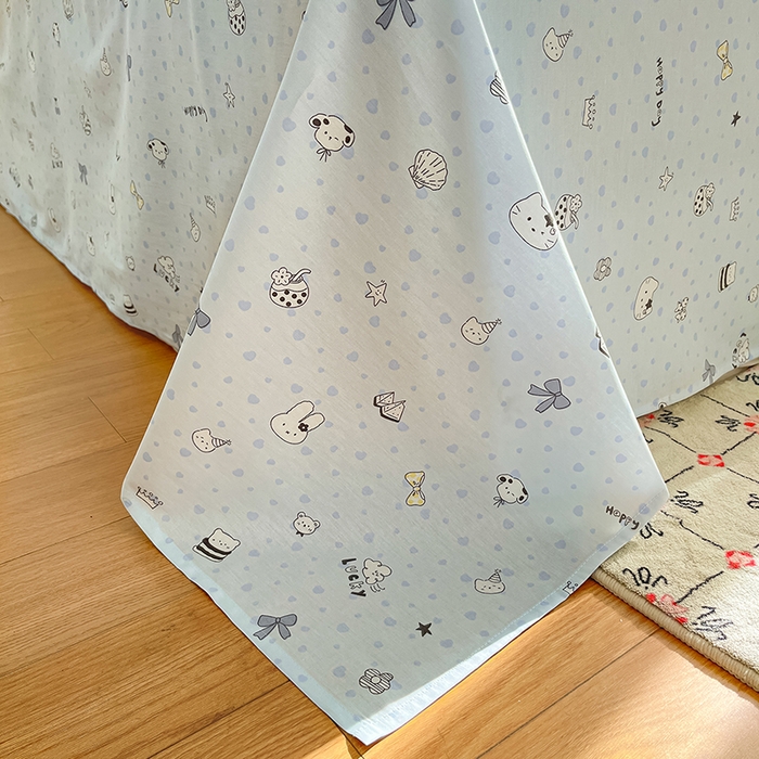 91家纺网 家纺一手货源 找家纺 花梦欣 2026新款全棉印花系列简约卡通款单被套 路灯影院