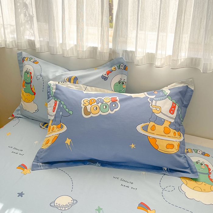 91家纺网 家纺一手货源 找家纺 花梦欣 2026新款全棉印花系列简约卡通款单被套 星际漫游记